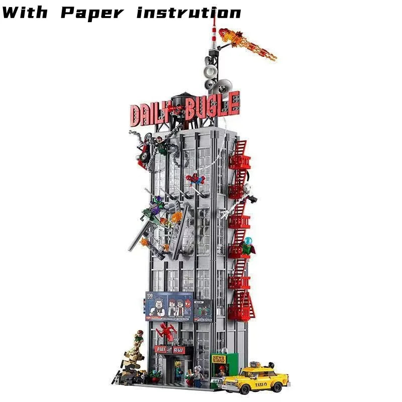 Cheapest The Bugle Building Of Daily Avengers Tower Bricks Building Blocks Dispaly Model Assemble Toy for Home Decor Adult Gifts