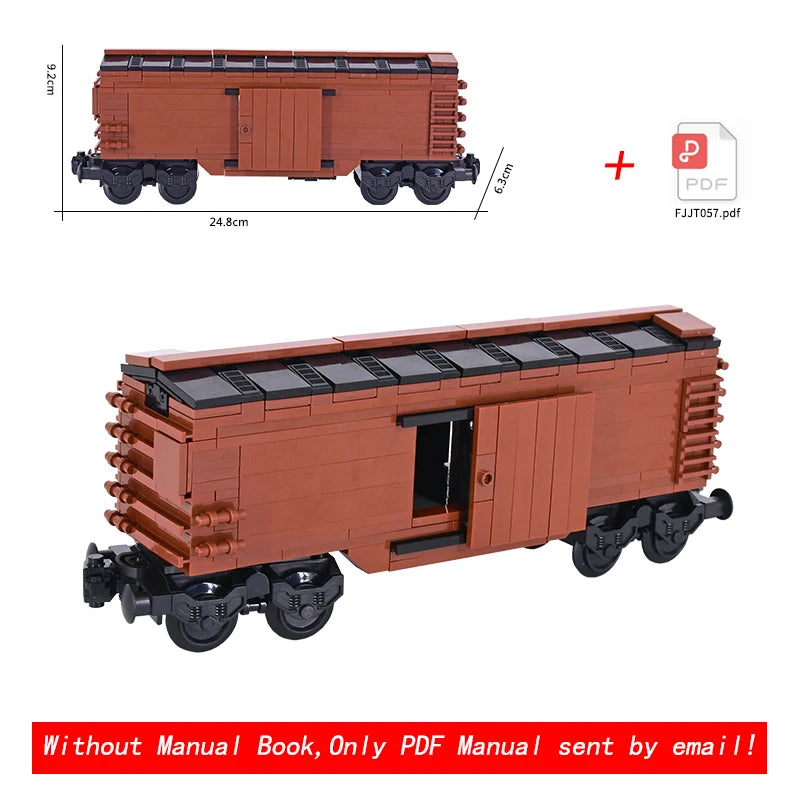 26cm Retro Double-Deck Passenger Train Car Building Blocks Model Green Gray Classic Train Display Toy for Hobbyists