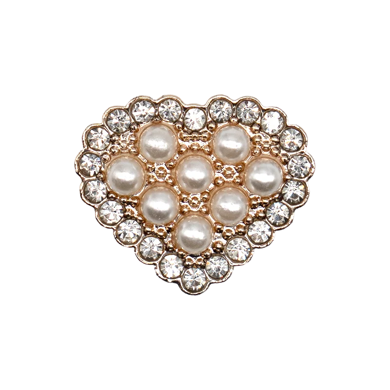 1/29PCS Acrylic Shoe Charms Golden Flower Heart Luxury Jewelry Shoe Accessories Fashion Women Shoe Decoration for Clog Sandal