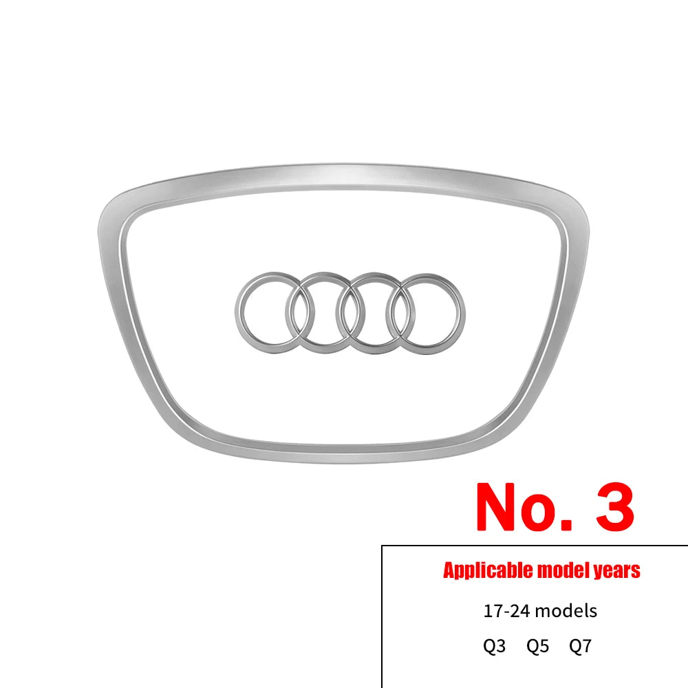 Car Styling Steering Wheel Center Logo Covers Trim Accessorie Fit AUDI A6L Q7 Q3 Q5 A7 A5 A3 A4L A8L A8 Q5L Q8 A7 Q6 E-TRON SQ5