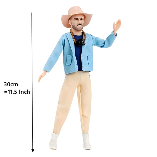11.5‘’ Male Doll 22 Joint Movable Man Doll Fashion Photographer Boss CEO Play Toy For Children DIY Game Girl' Birthday Present