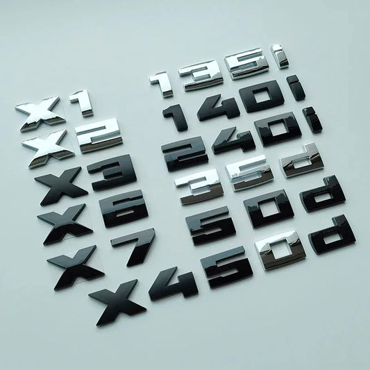 2.6cm M Series Bond Letters ABS Emblem for X1 X2 X3 X4 X5 X6 X7 135i 140i 235i 240i 550i 540i 535d Car Trunk Badge Logo Sticker