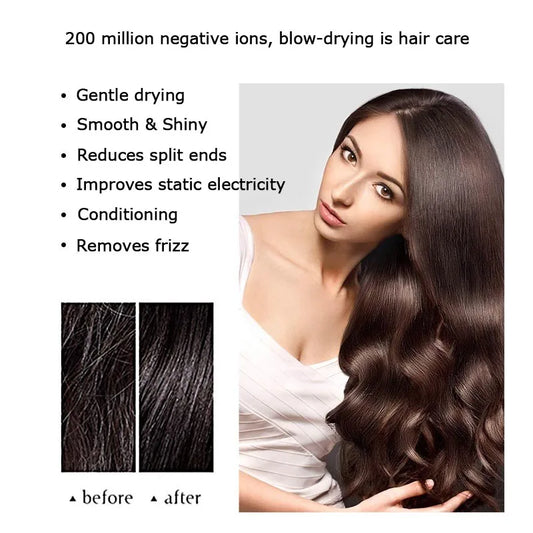 220V High-Speed Hair Dryer Super Leafless Hair Dryer Personal Hair Care Styling Negative Ion Portable Fast-Drying Hair Dryer