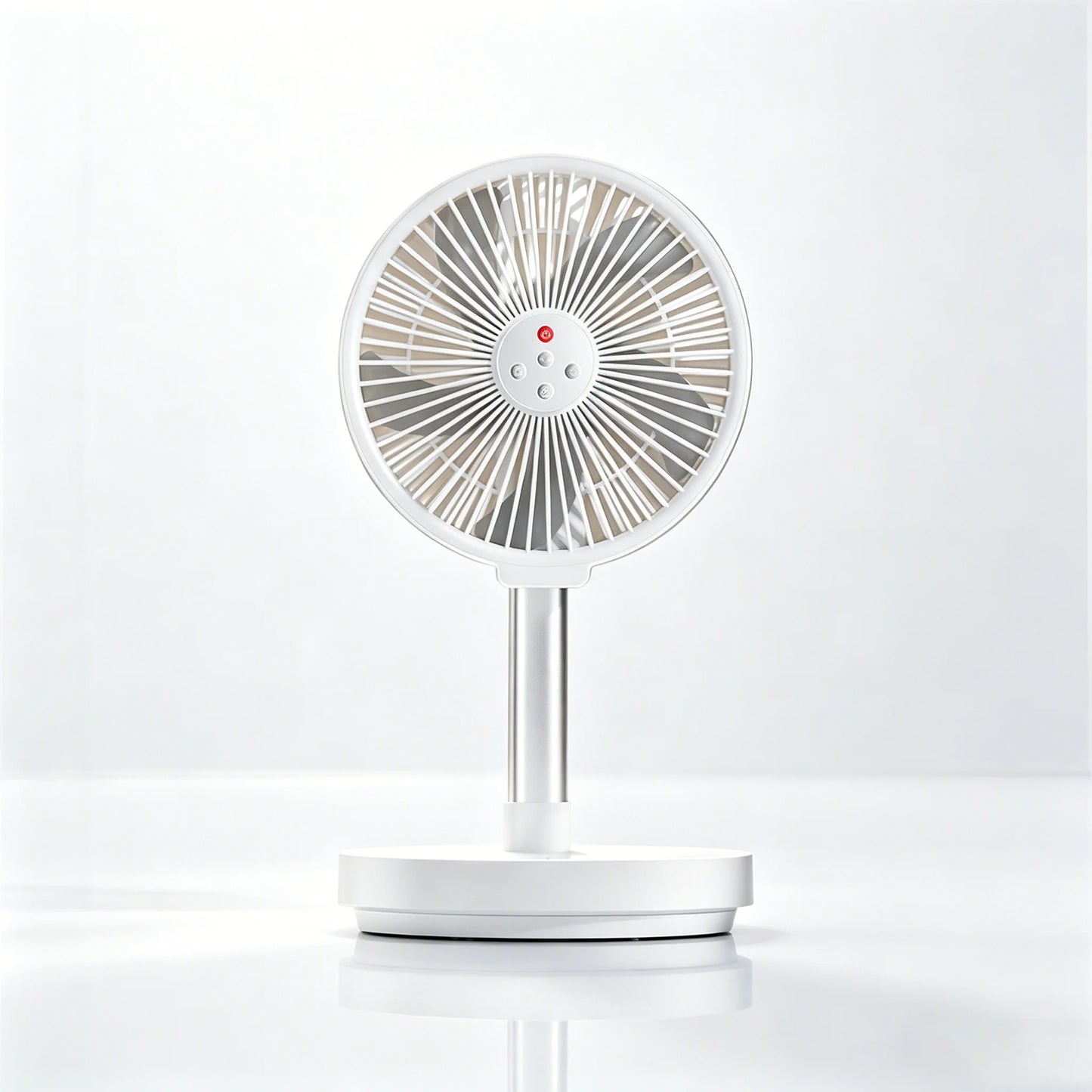 Remote control folding fan home bedroom outdoor camping fan silent LED light shaking left and right 10 inch desktop vertical fan