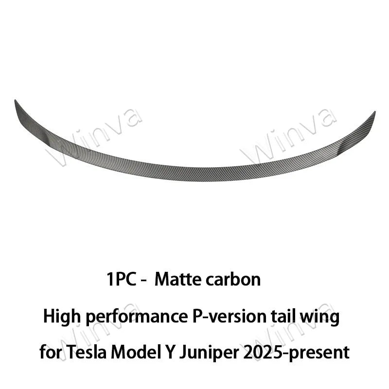 For Tesla Model Y Juniper 2025 2026 Spoiler High Performance Trunk Wings Matte ABS Carbon Pattern Tail Car Modified Accessories