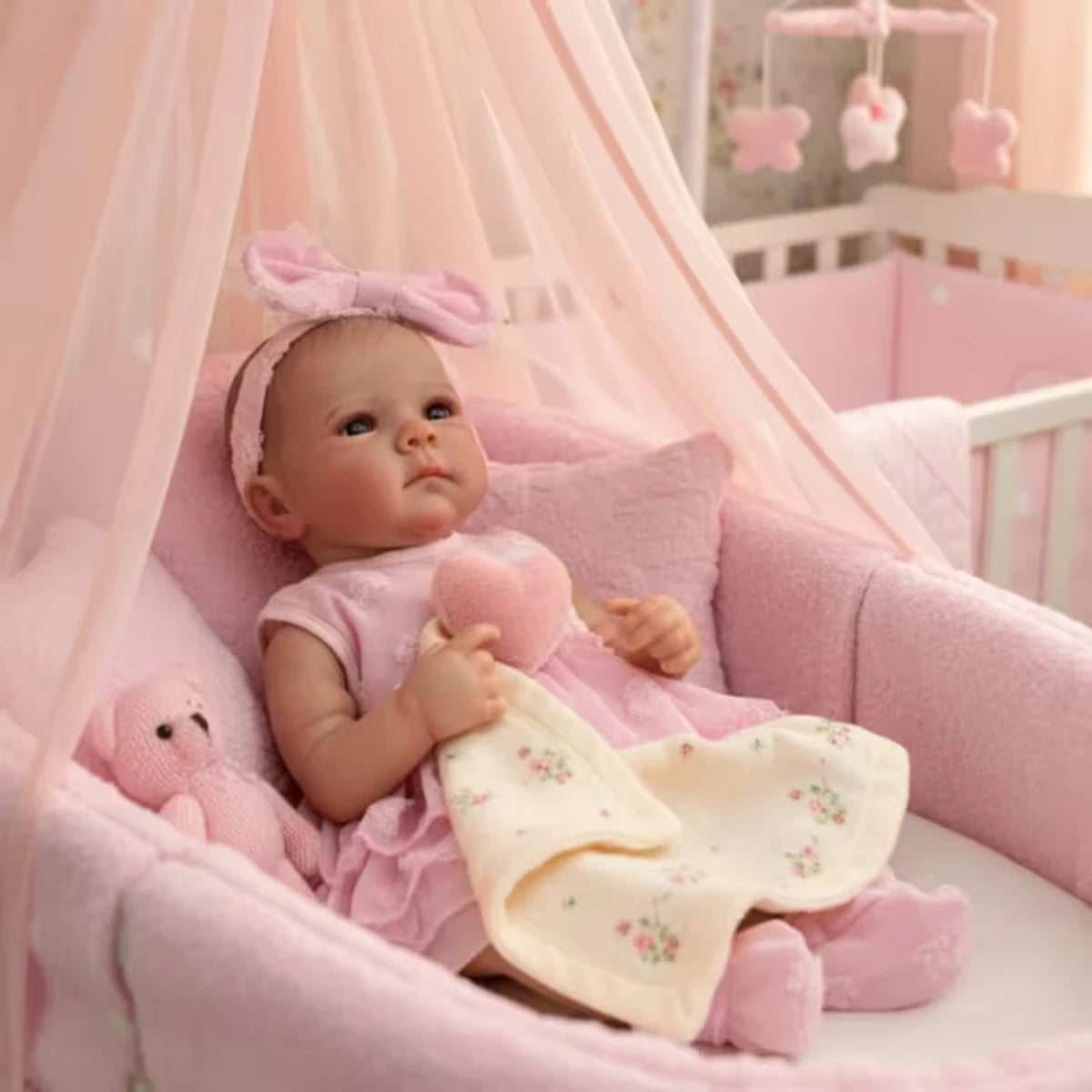 JOYORA Vinyl Realistic Baby Doll Finished Rebirth Doll 3D Skin Art Doll Cute Fashion Doll High Quality Handmade Doll Gift Toy