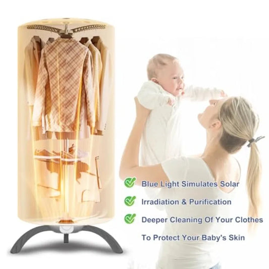 Portable Clothes Dryer for Laundry and Shoes: 900W Fast Drying, Large Load Capacity, Compact Mini Dryer Machine for Travel, Apa