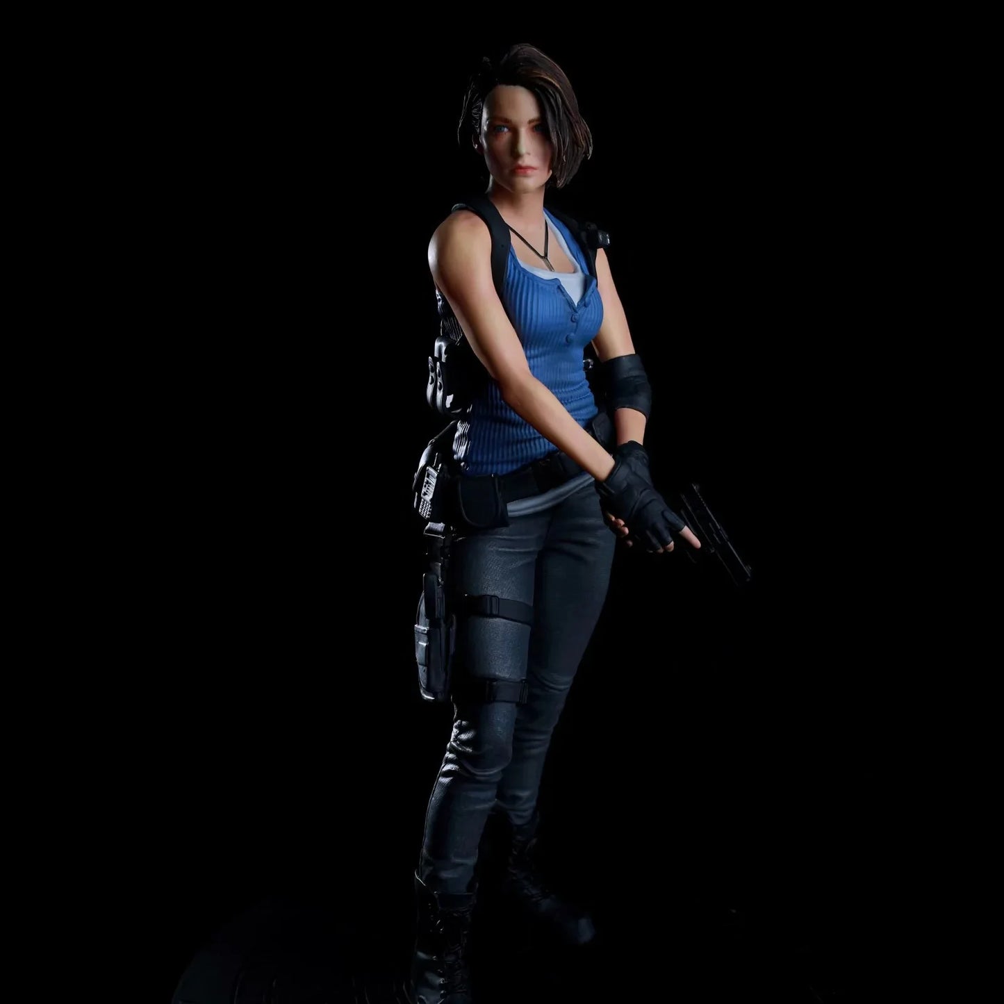 Action Figure 32cm Leon Kennedy Jill Valentine Zombie Hunter Anime Desk Decoration Gk Statue Toys Gift