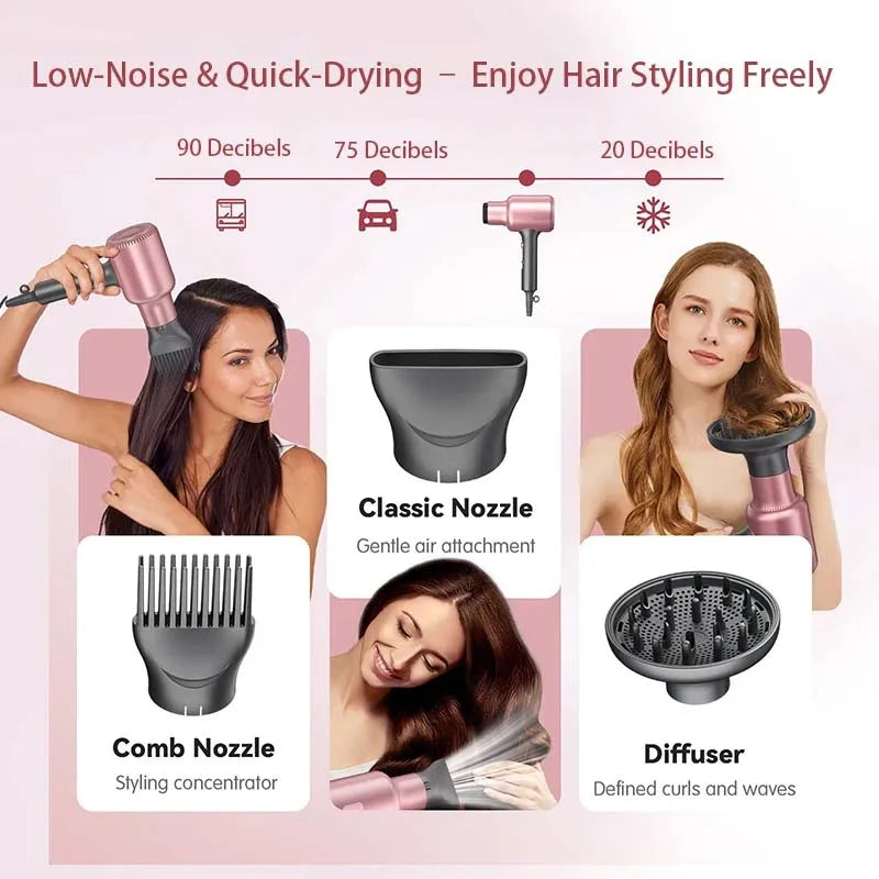 Cross-border Hot-Selling 1900W High-Power ABS Constant Temperature Household & Salon Use Hair Dryer Wholesale
