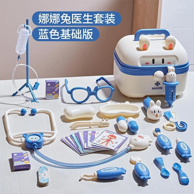 Kids Doctor Play Set Medical Kit Toys Educational Role Play Gift with Stethoscope Syringe Dentist Tools for Boys & Girls