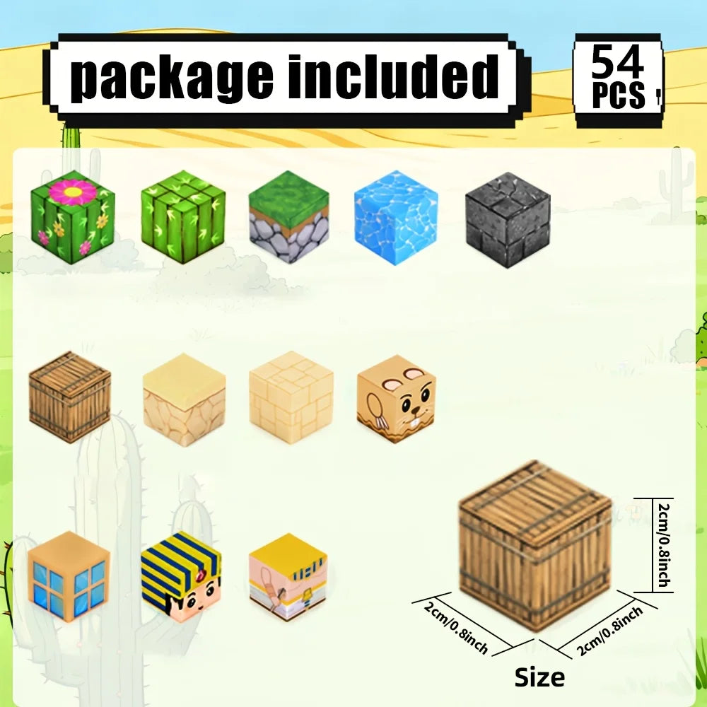 Magnetic Building Blocks Set - STEM Education DIY Cubes Toy - Select from 54 to 297 Pieces Ideal Gift for Kids