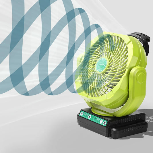Cordless Oscillating Fan for Ryobi 18V ONE+ Battery, 3-Speed Jobsite Industrial Camping Fan(Battery not Included)