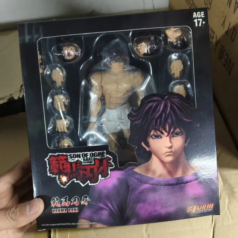 Baki Hanma Action Figure Muscular Body With 3 Extra Heads Pvc Anime Fighting Doll Collectible Desktop Model Toy Fan Gift