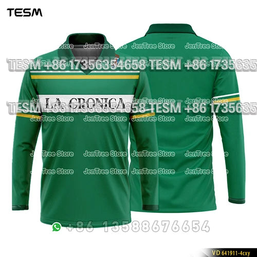 TESM Summer Men Long Sleeve 3D Printed Polo Shirt V-Neck Sports T-Shirt Team Sports Training Shirts