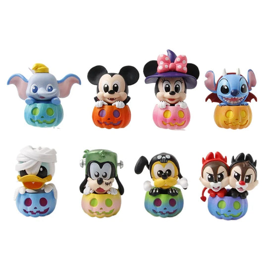 Mickey Mouse and Friends (Pumpkin Version) Halloween Limited Cosbi Blind Box Mini Figure Guess Pack Christmas Gifts
