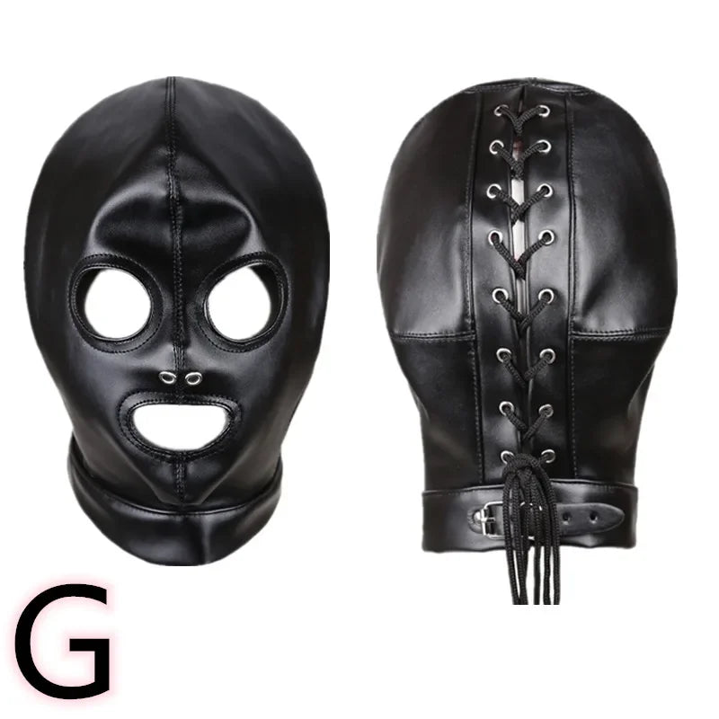 Head Mask BDSM Hood Restraint Strap Erotic Sex Toys For Woman Couples Bondage Set Mouth Gag Ball Slave Adult Game Sex Products