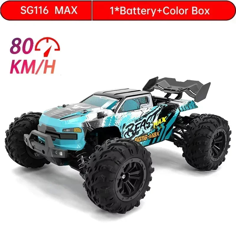 1:16 High Speed 80KM/H 4WD MAX/PRO Brushless Remote Control Car Off-Road Drift RC Racing Vehicle For Kids Adults Outdoor Toys