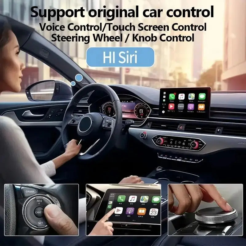 Wireless CarPlay Android Auto 2IN1 Type-C USB Wired to Wireless CarPlay Android Auto Adapter Bluetooth for VW Audi Volvo Toyota