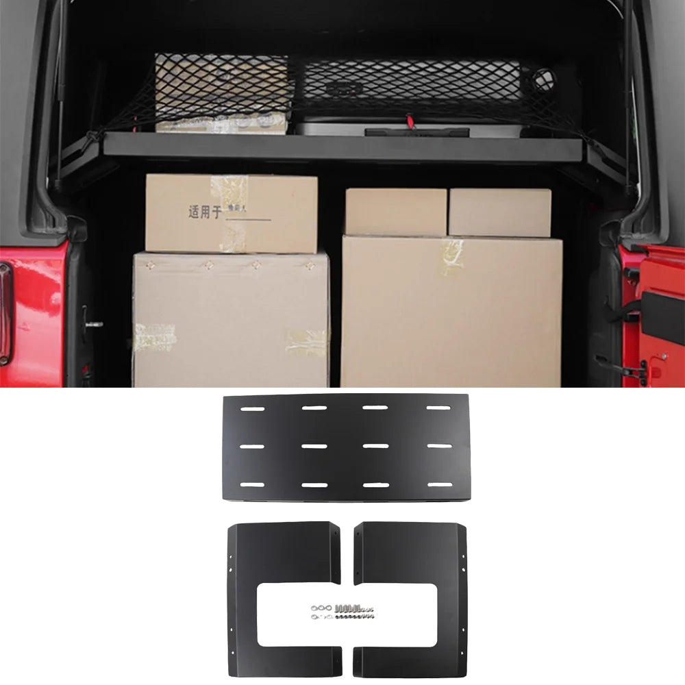 Car Trunk Cargo Rack Rear Storage Luggage Shelf Organizer Tray Basket for Jeep Wrangler JK JL 2007-2024 Interior Accessories
