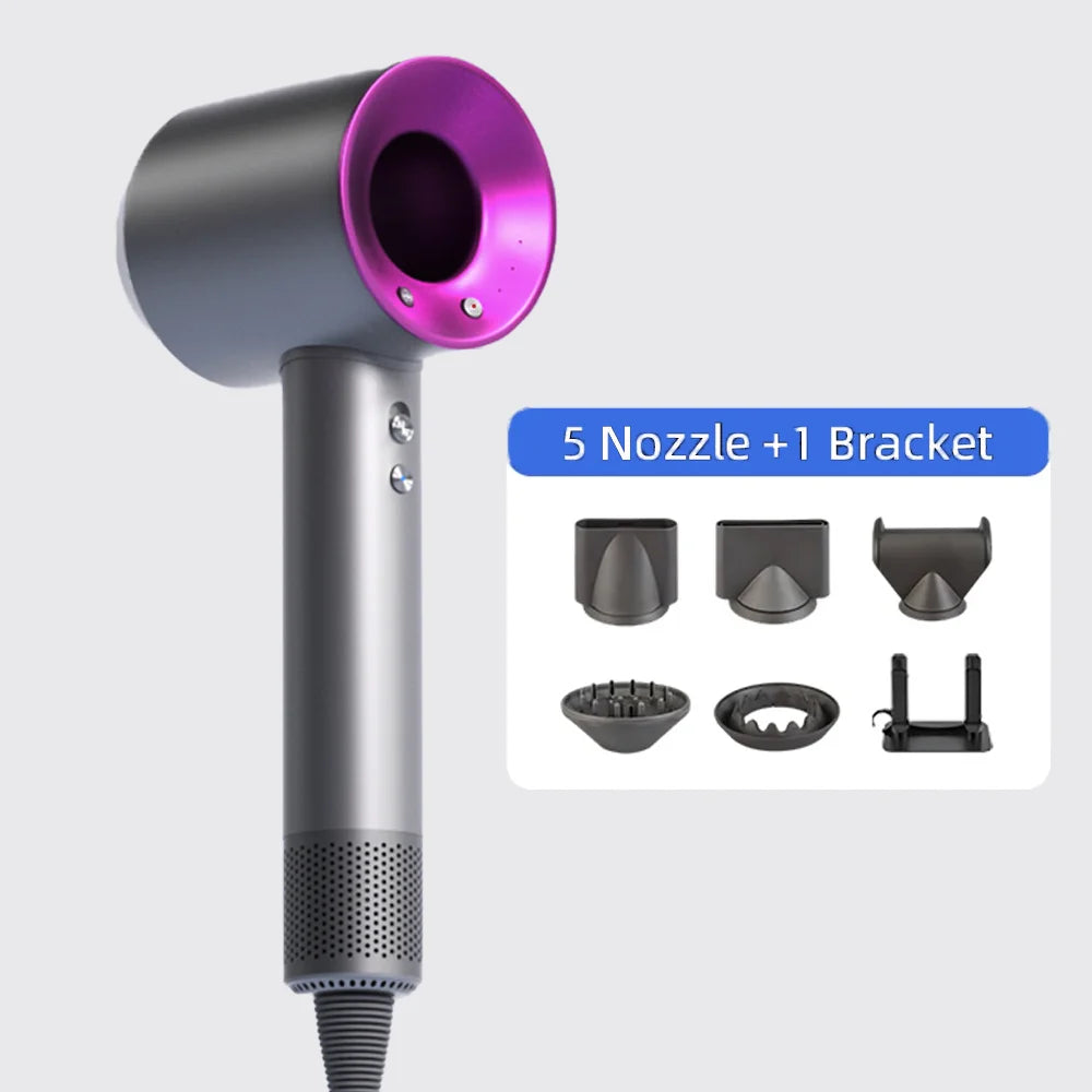 1600W Professional Hair-care Negative lon Hair dryer 220V Leafless Hairdryer HighSpeed household Blow Dryer Salon Style Tool