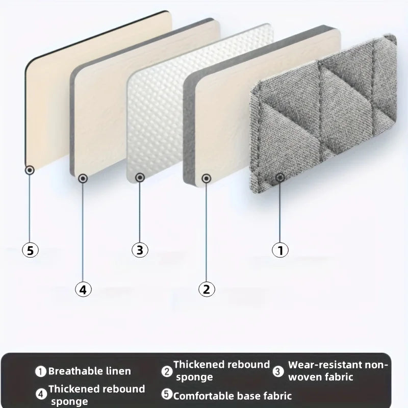 Breathable Linen Front Single Car Seat Cover Universal Fit Car Seat Protector with Non-Slip Backing