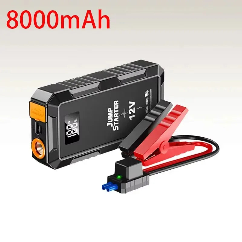 Wireless Charging Car Jump Starter with Portable Power Bank - 12V Emergency Auto Battery Booster