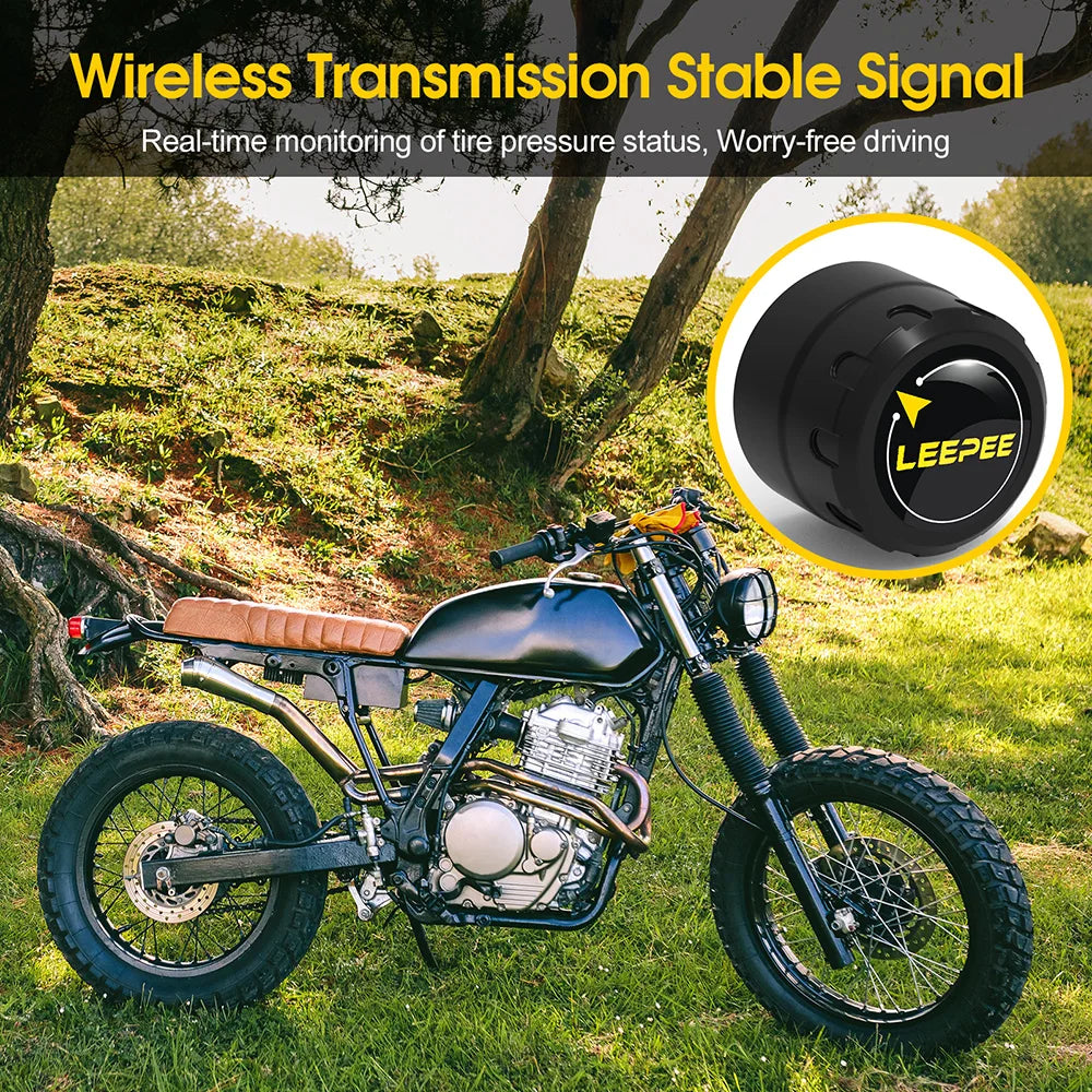 Wireless Bluetooth-Compatible 4.0 5.0 Tire Pressure Sensor Monitor System Android/IOS General Motorcycle TPMS External Sensors