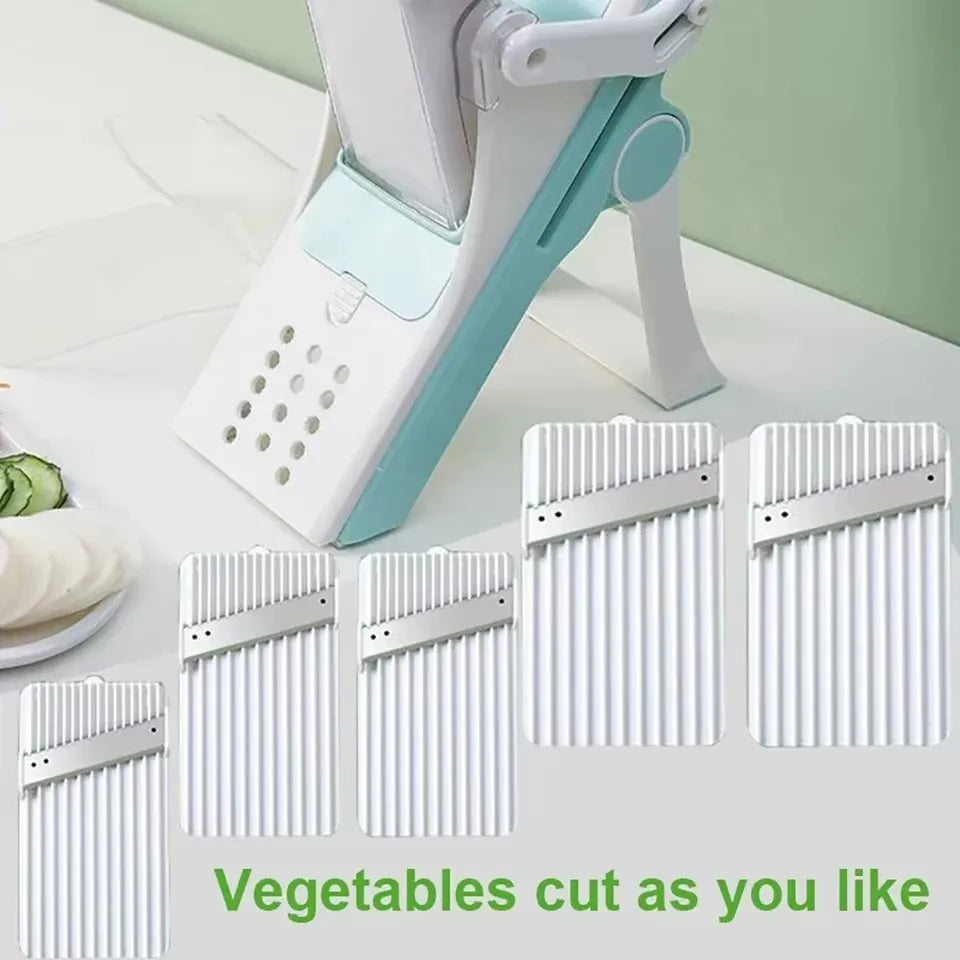 Donirt 5 in 1 Vegetable Cutter Mandoline Slicer Manual Food Chopper Fruit Potato Cucumber Carrot Meat Slicer Shredder Safe Slice