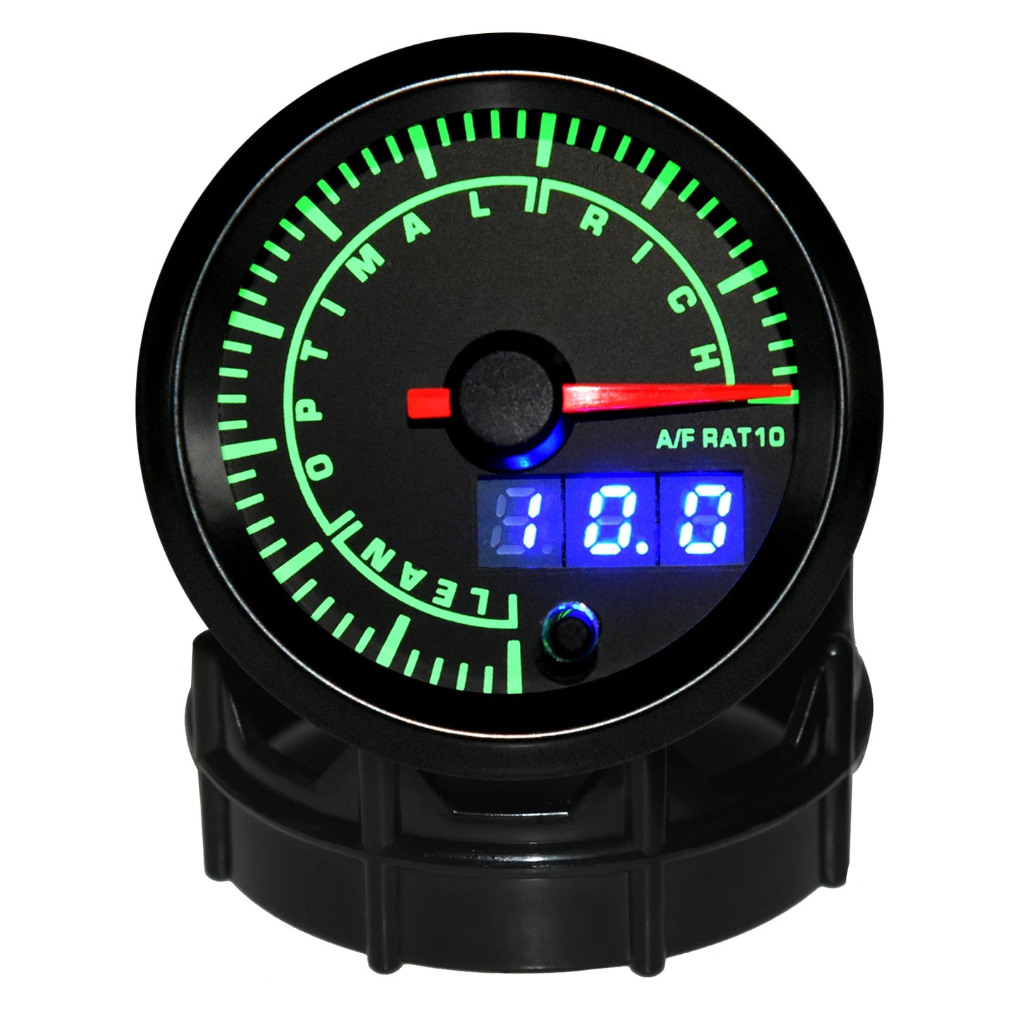 52mm Air Fuel Ratio Gauge Narrowband Round 7 Colors Digital Air/Fuel AFR Meter for 12V Racing Car Boost Guages Stepper Motor