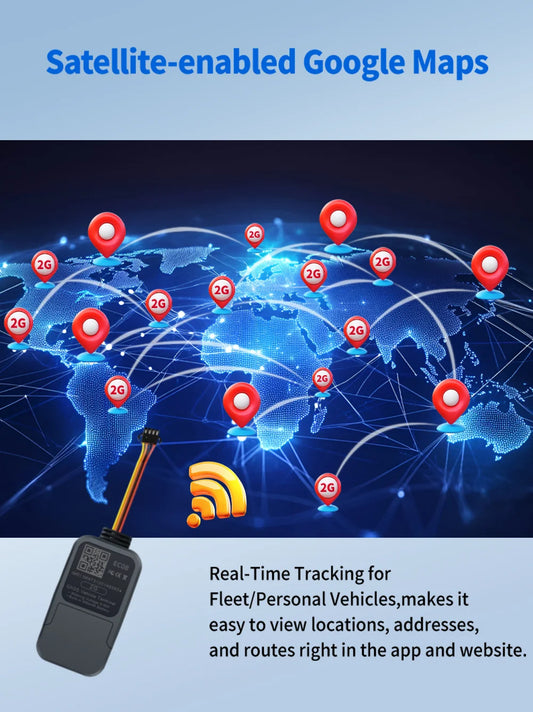 TrackerKing Car GPS Tracker EC08 2G Version Built Battery GSM GPRS Vehicle Anti Theft Tracking Device Monitor Locator Remote