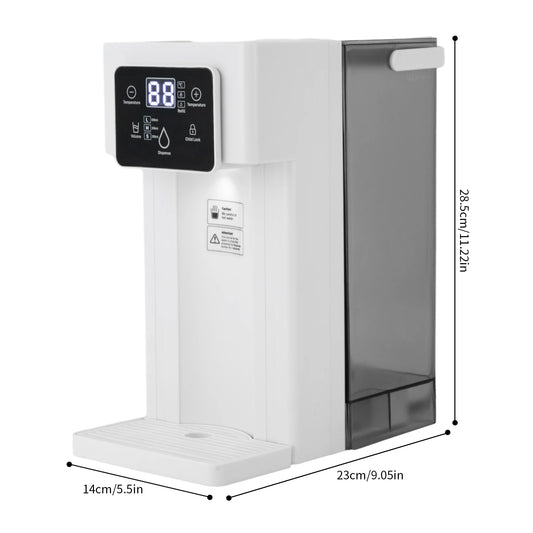 Rectangular Desktop Instant Hot Water Dispenser ABS PS 444 Stainless Steel Silicone Material 110V US Plug 1500W 3L Capacity 200ml 350ml 500ml Quantitative Water Output Low Noise 1m Power Cord Countertop Electric Water Dispens