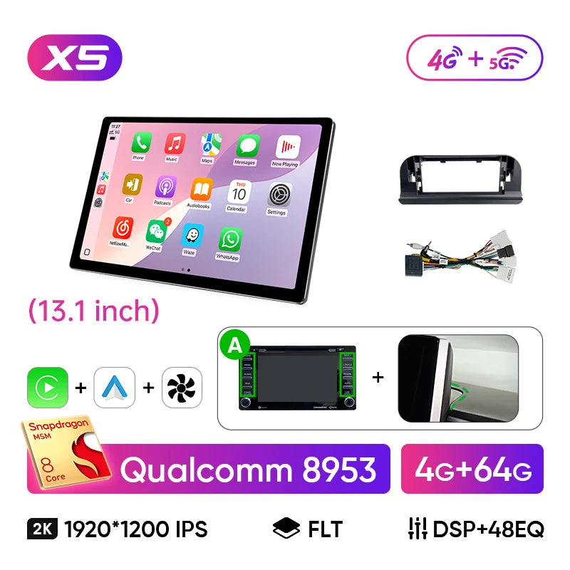 Ainavi 13.1 Inch For Toyota Corolla E210 2019 2020 2022 2023 2025 Car Radio Wireless Carplay Android Auto Car Multimedia Player