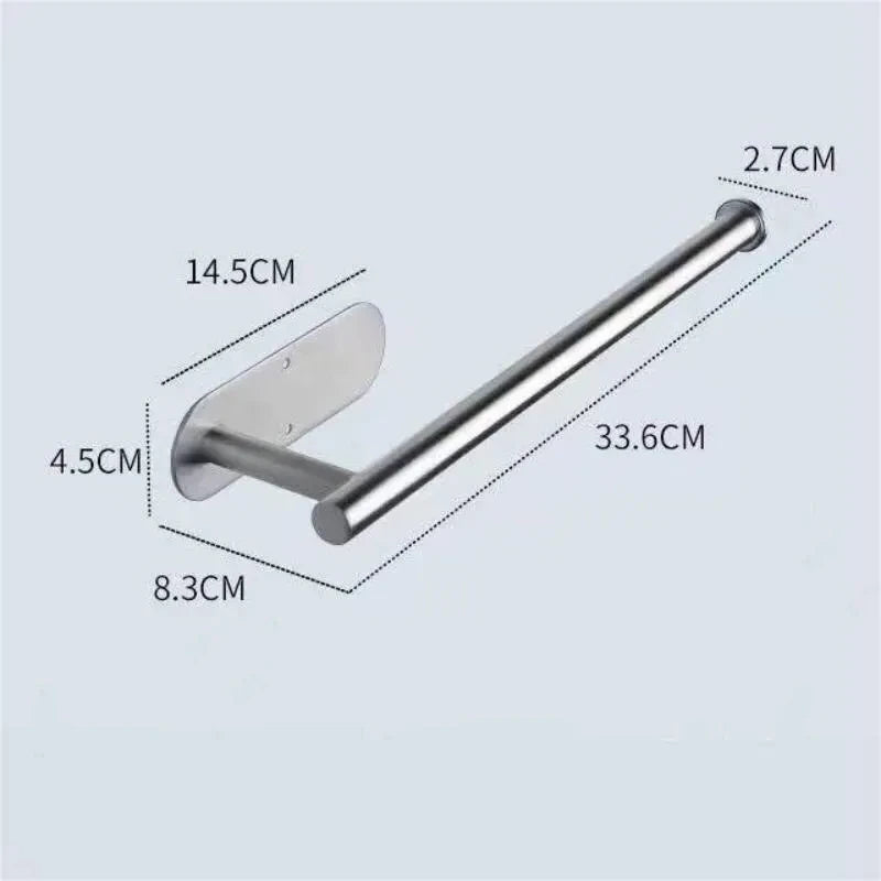 Multifunctional Paper Towel Holder with Storage Rack for Toilet Paper & Cling Film, Kitchen and Bathroom Organizer