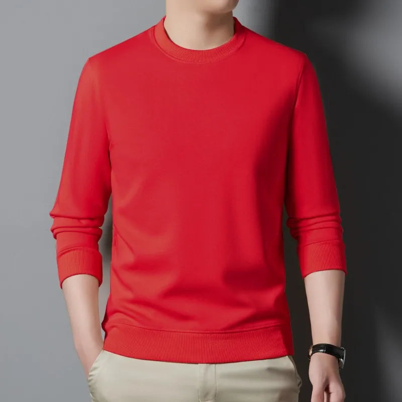 Top Quality New Brand Casual Fashion Crewneck Simple Trendy Loose Fit Pullover No Hood Hoodies Sweatshirts Mens Clothes 2025