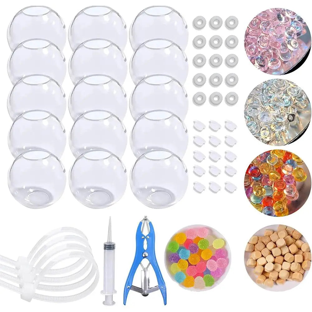 DIY Clear Stress Balls Making Kit Squeeze Sensory Balls DIY Craft Set with Tool for Adults Office Anxiety Handmade Fidget Toys