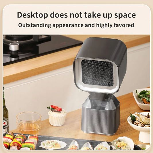 Portable Desktop Range Hood, Mini Portable Exhaust Hood for Home, Smokeless Indoor BBQ & Hot Pot, Tabletop Ventilator with Smoke