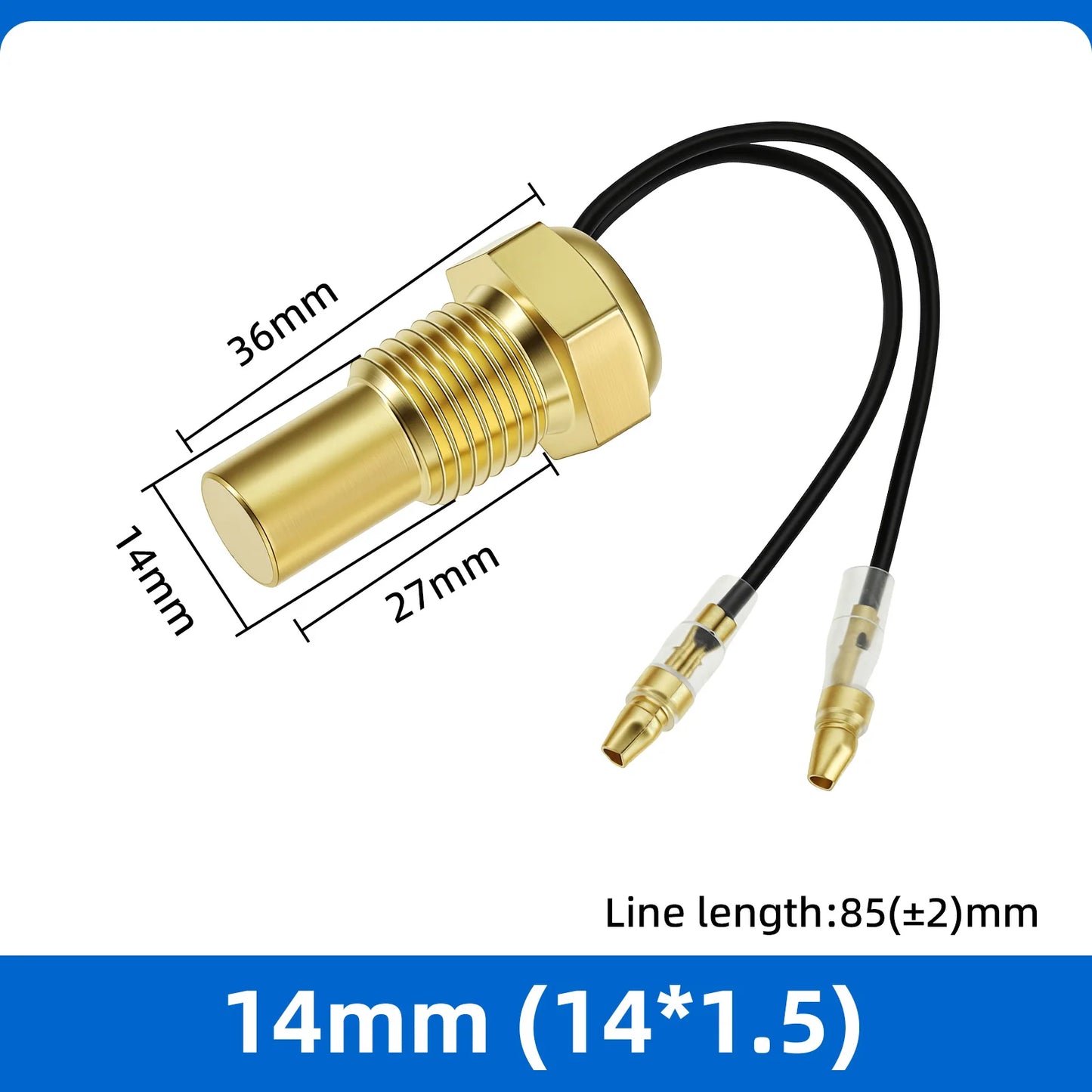 Auto Temperature Meter with Sensor 1/8 NPT 52mm LED Digital Oil /Water Temp Indicator PSI Oil Press Black Gauge Fit Gasoline Car