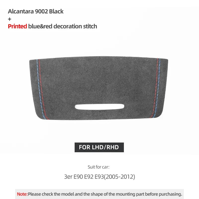 For BMW E90 E92 E93 Made of Alcantara/Carbon Fiber Leather Center Console Storage Box Cover Trim Sticker Car Interior Accessory
