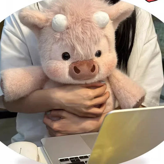 Cute Highland Calf Doll Running Little Cow Su 45-60cm Plush Toy Companion Toy Holiday Gift Decorative Ornament In Stock
