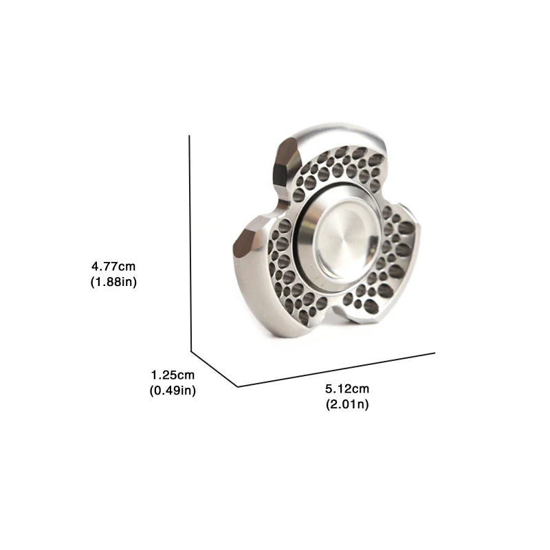 Stainless Steel EDC Fidget Spinner - Handheld Rotator for ADHD Anxiety Relief, Adult Metal Fidget Spinner 