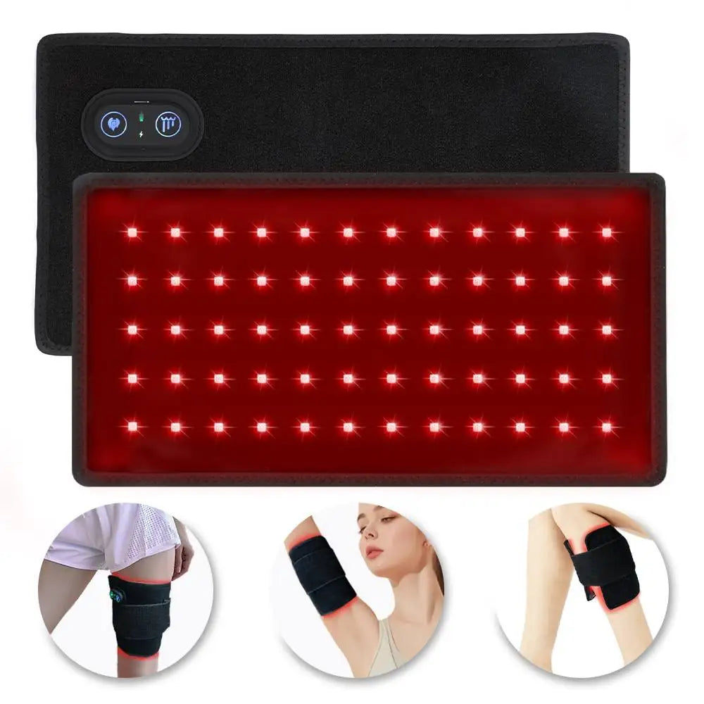 Red Light Therapy Belt Infrared Light Therapy Pad with Portable Battery,Cordless 660nm 850nm Full Body Red Light Mat Therapy pad