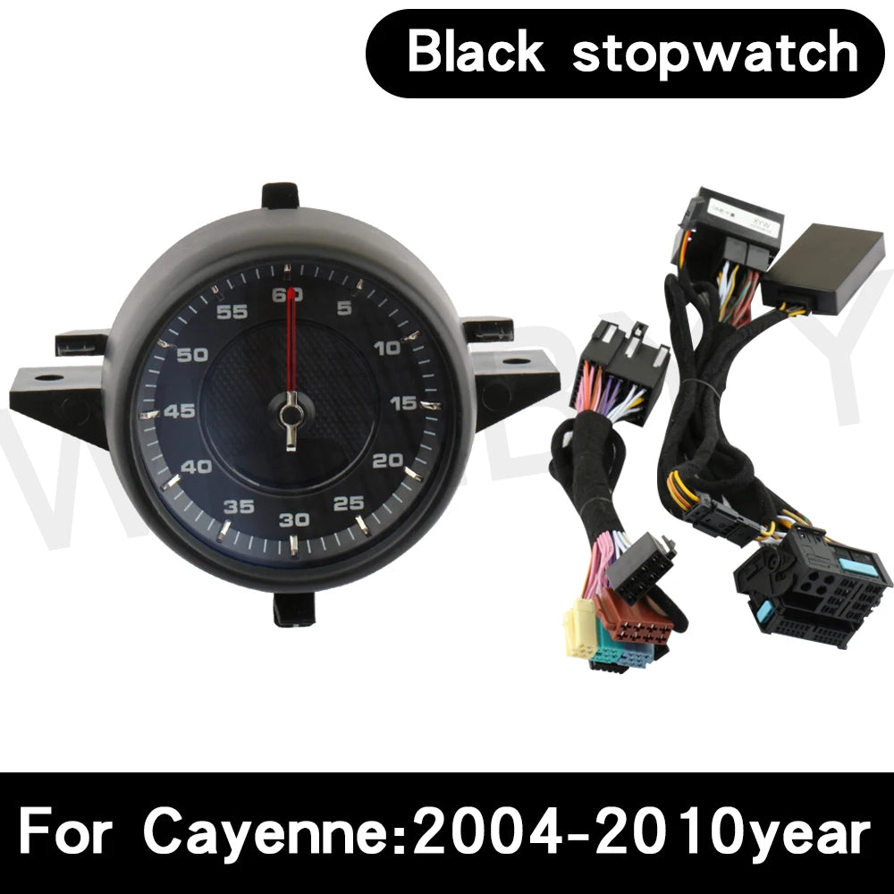 For Porsche stopwatch 2004-2010 Cayenne 955 stopwatch clock dashboard modification compass instrument panel interior accessories