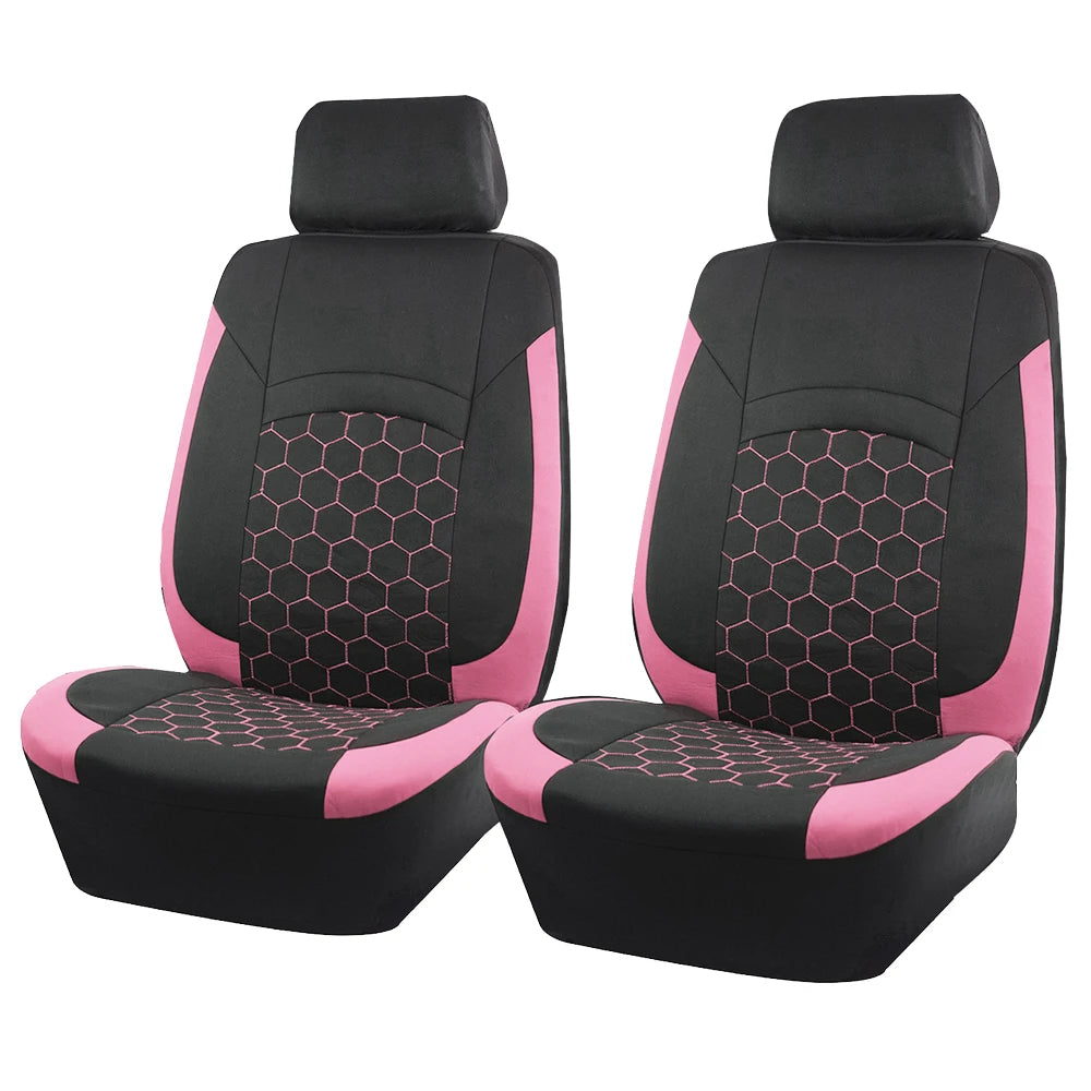 AUTOKING Football Embroidery Car Seat Covers Polyester Fabric Honeycomb Seat Covers Universal Fit Most Car Suv Truck