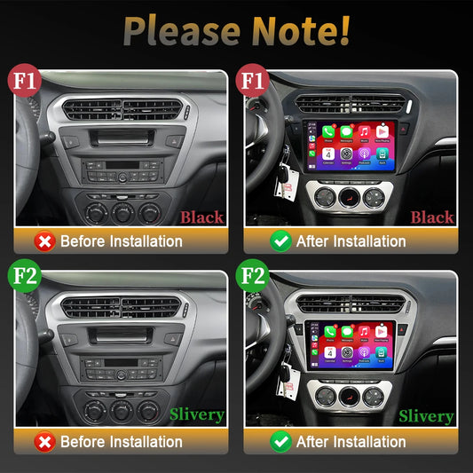 9" Car Radio For Peugeot 301 Citroen Elysee 2013-2018 Android 16 Wireless BT Carplay Multimedia Navigation Touch 2K QLED Screen