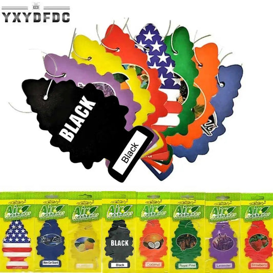 3-80pcs Christmas Tree Car Air Freshener Natural Aromatherapy Tea Paper Hanging Perfume Vanilla Auto Parts Interior