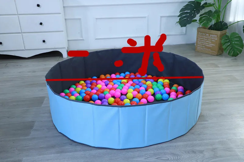Foldable Kids Ball Pit Playpen Baby Safety Indoor Play Castle Parent-child Interactive Play Area Portable Storage for Toddlers