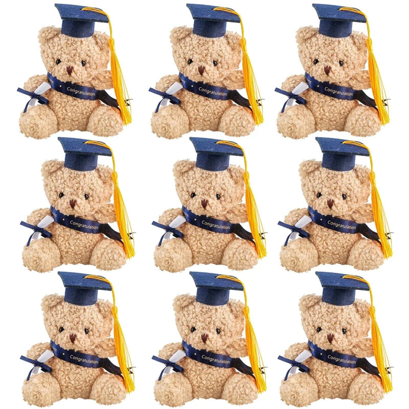 Mini Graduation Bears Bulk Small Graduation Stuffed Animals 4β' Plush Bear with Diploma Class of 2026 Prom Party Decor Gifts