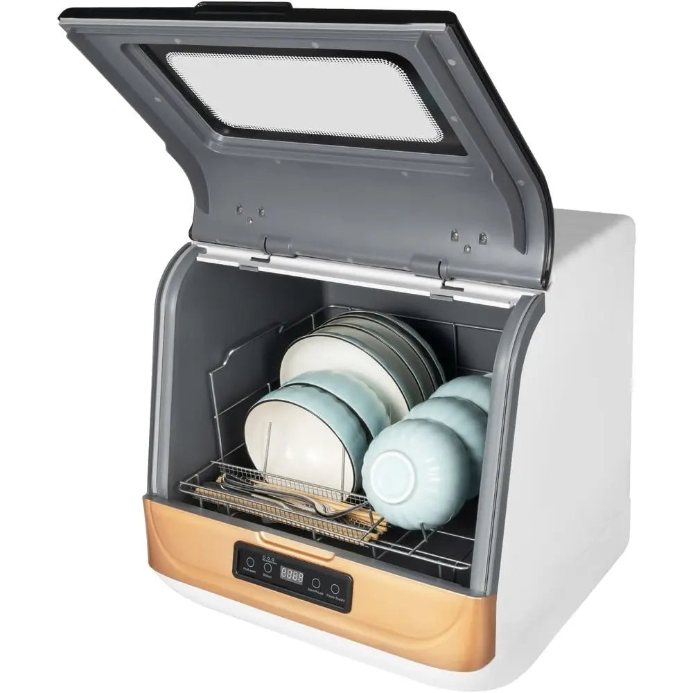 Portable Countertop Dishwasher for 4-6 Sets, Compact Mini Dish Washer with 8L Water Consumption,No Installation Needed,800W Dish