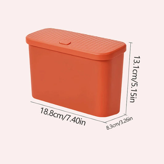 Car mounted multifunctional hanging garbage bin, press type with lid, leak proof, in car storage bin, in car miscellaneous sorti