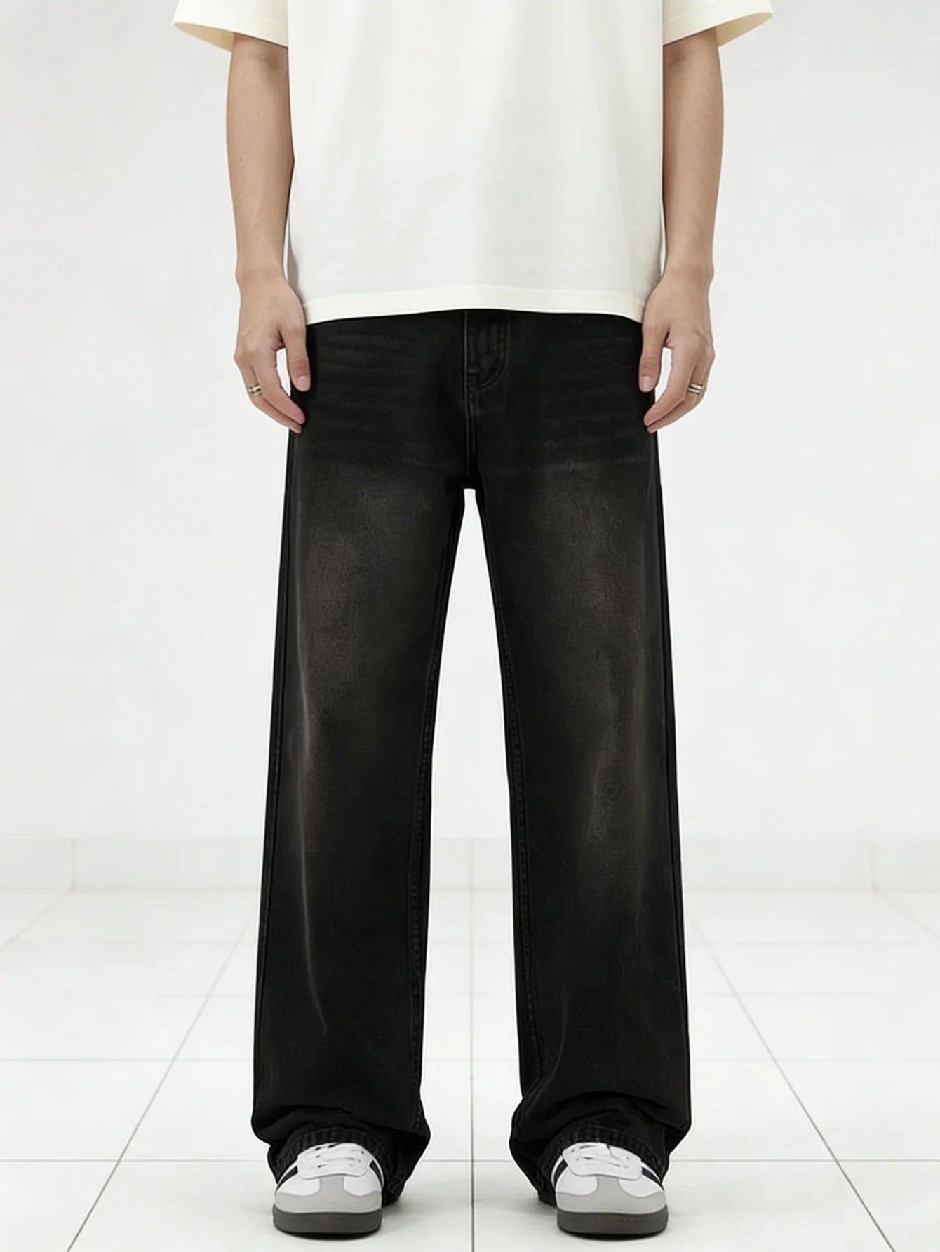 Baggy Black Y2K Jeans Unisex For Man Drip Original No accessories or belts included